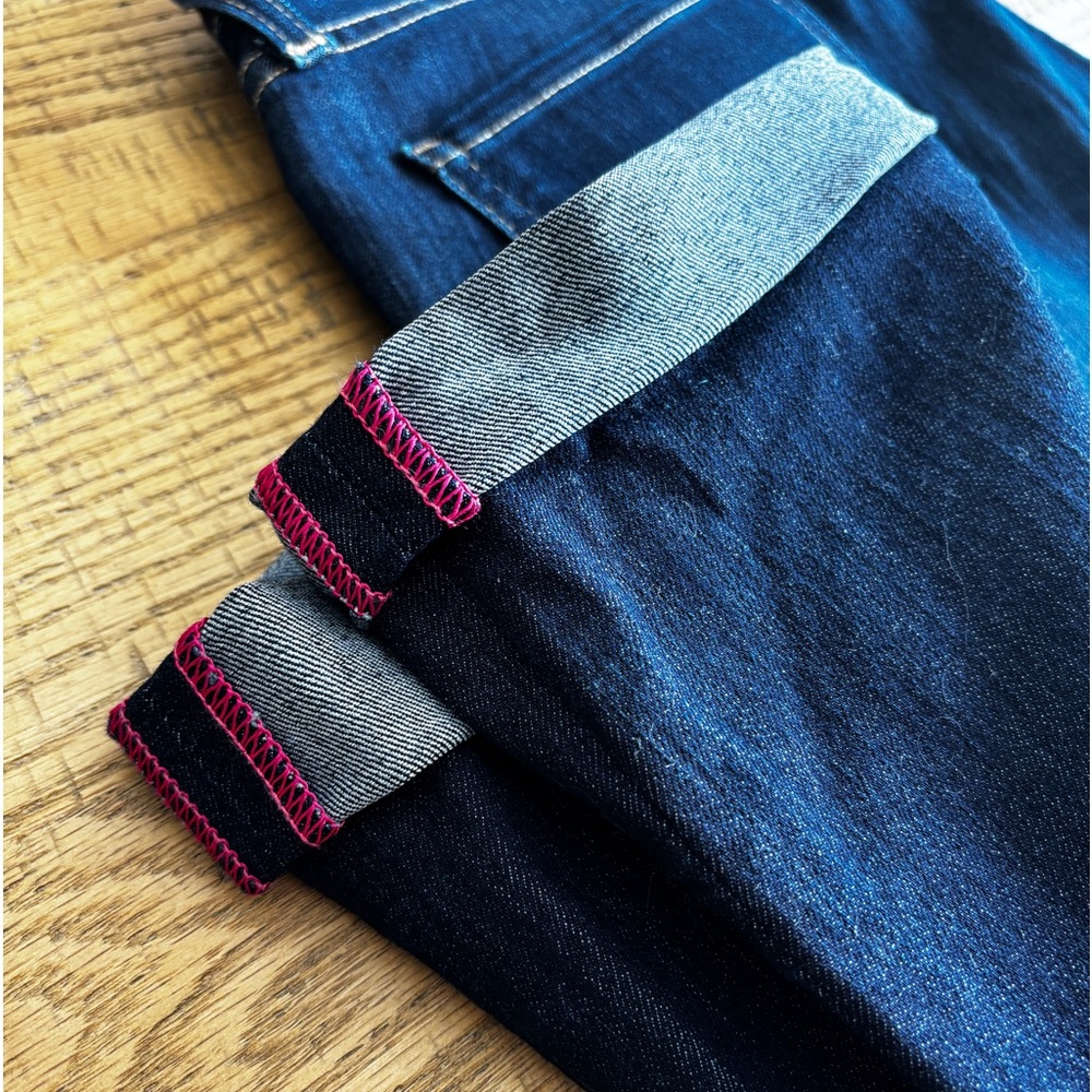 Kate Spade Deep Blue Jeans w/ pink stitching